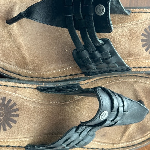 Used, UGG Jenaya (1007561 7) flip flop sandal, size 8, black - Picture 4 of 5